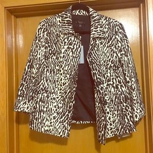 Talbots blazer leopard. Kate fit. 16WP. NWT.